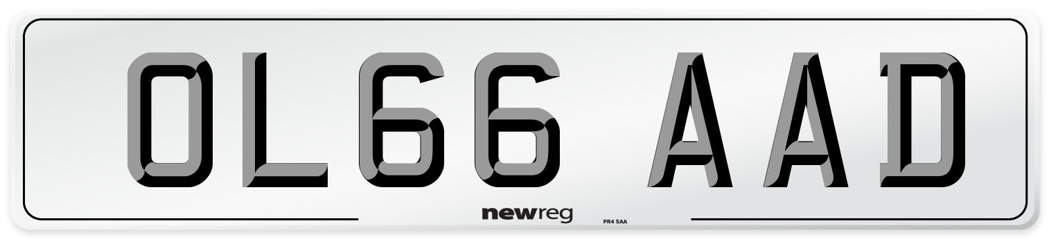 OL66 AAD Number Plate from New Reg